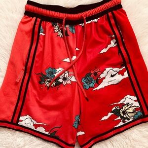 Nike Dri-Fit DNA Red with Floral Basketball Shorts Mens Size Small